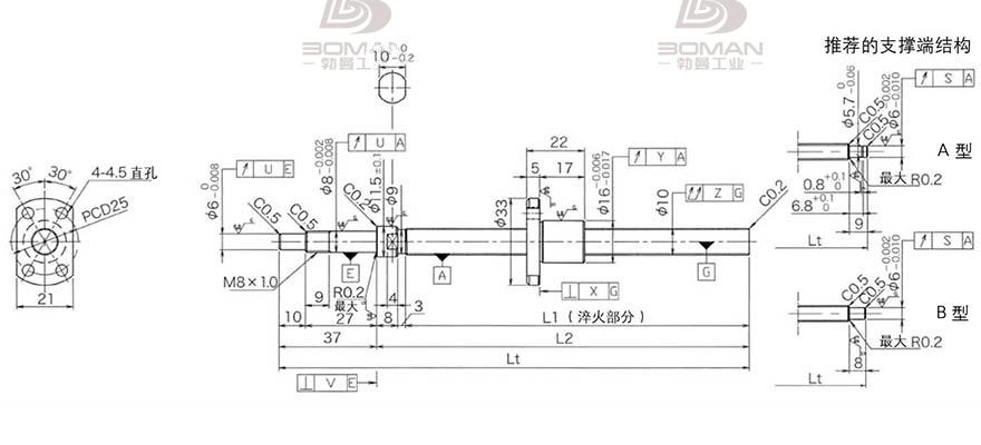 KURODA DP1002JS-HDNR-0220B-C3S 黑田丝杆上海代理商
