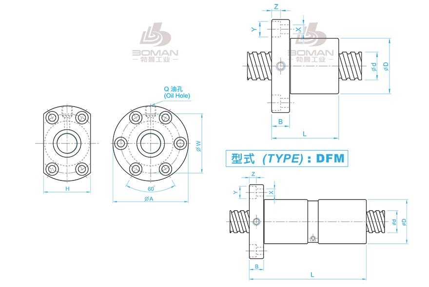 TBI DFM03205-4 tbi丝杆各型号区别