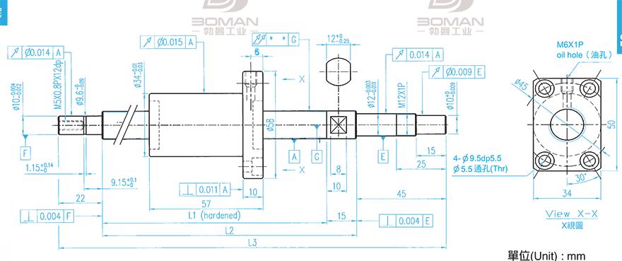 TBI XSVR01510B1DGC5-371-P1 tbi滚珠丝杆表格说明